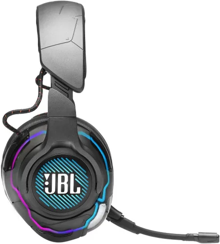 Vista 10 de JBL Quantum One - Auriculares profesionales para juegos con cable USB con seguimiento de cabeza mejorado JBL QuantumSPHERE 360, cancelación activa