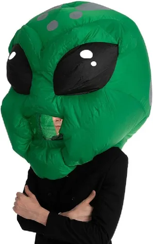 Vista 3 de Adult inflatable Costumes with Led Light Up Alien Dinosaur Skull Head