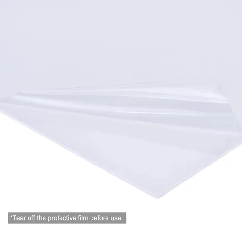 Vista 5 de MECCANIXITY Hoja de plástico ABS blanco de 7 x 4 x 0.2 pulgadas para modelo de construcción, manualidades de bricolaje, panel, paquete de 2