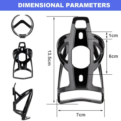 Vista 2 de Soporte para botella de agua para bicicleta, portabotellas de ciclismo, paquete de 2 unidades, ultraligero de plástico duradero, portavasos