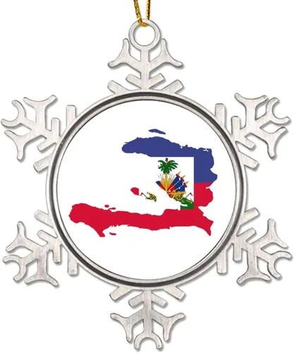 Vista 15 de Bandera de Gambia, adornos de Navidad para niños, bandera nacional de Gambia, silueta de árbol de Navidad, adornos de copo de nieve de metal