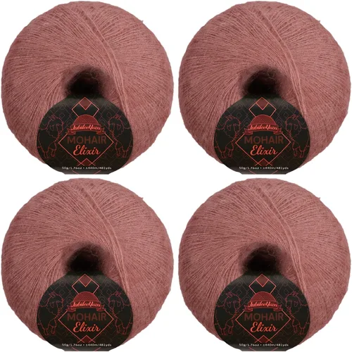 Vista 126 de JubileeYarn Mohair Elixir Yarn - 50g/Skein Baby Wool Blend - Cosmopolitan - 1 Skein