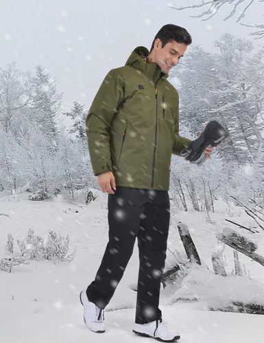Vista 7 de Men's Ski Jacket Down Insulated Waterproof Winter Jacket Windproof Snowboard Snow Coat