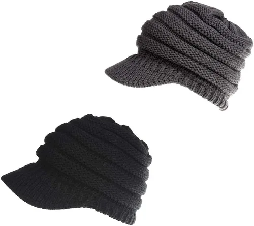 Vista 4 de VIVIPA - Gorro de invierno para mujer, diseño de cola de caballo