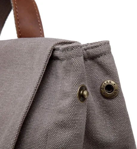 Vista 9 de TSD Brand Atona - Mochila de lona, Gris