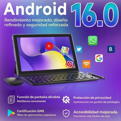 Vista 4 de DIGITHINK Tablet PC de 128 GB 10 pulgadas Android 16.0, tabletas Android, DDR4 4 GB RAM+16GB Extend 20GB ROM 128GB Memoria 2MP+8MP Dual Camera Negro