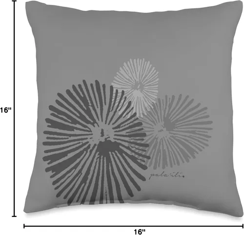 Vista 4 de Opihi Grey - Pala'ili Almohada de tiro 16x16, multicolor