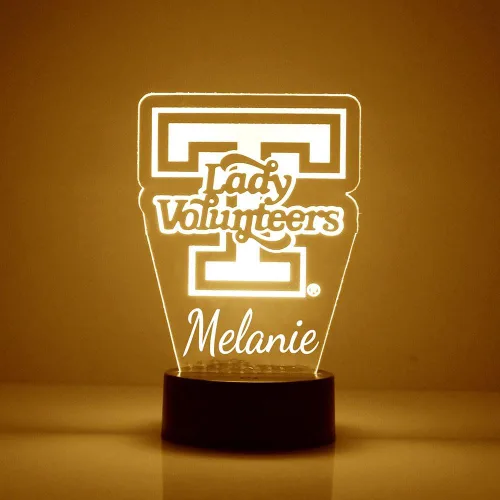 Vista 11 de Lámpara de luz nocturna personalizada con logotipo de la universidad de Tennessee Volunteers College con control remoto - 2