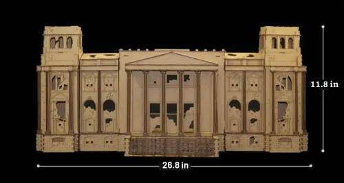 Vista 4 de Italeri 6195S Juego de batalla 1:72 1945 Fall of the Reichs, edificio, fabricación de modelos de soporte, manualidades, pasatiempos, pegado, kit