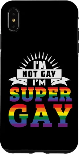 Vista 11 de iPhone 16 Im Not Gay Im Super Gay LGBTQ Pride Equality Rainbow Flag Case