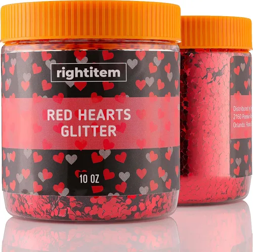 Vista 13 de Purpurina para uñas, purpurina gruesa de corazones azules en frasco, purpurina de 10 onzas para manualidades, purpurina para slime, purpurina