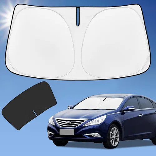 Vista 9 de Parasol de 4 capas para parabrisas, ajuste personalizado, tela 240T