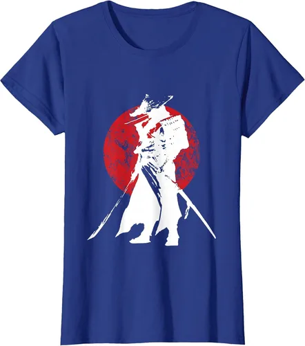 Vista 51 de Vintage Japanese Samurai Retro Bushido Warrior Japan Sword T-Shirt Asphalt Grey