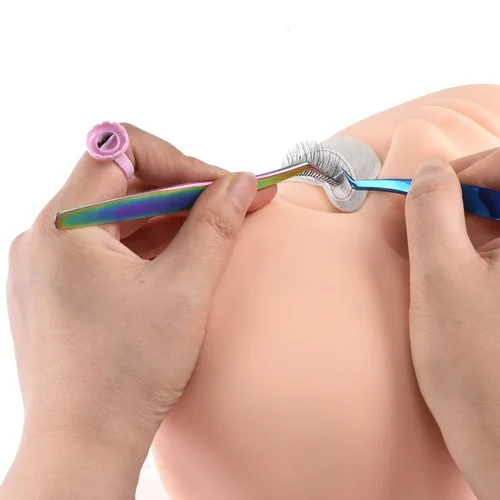 Vista 3 de Suministros de extensiones de pestañas, 100 anillos de pegamento