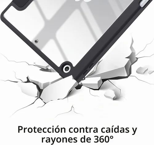 Vista 8 de Wenlaty Funda compatible con iPad de 9ª, 8ª, 7ª generación (2021/2020/2019), funda protectora de cuerpo completo con soporte para lápices, funda