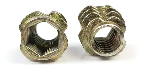 Vista 3 de Insertos roscados - Cabeza empotrada - Unidad hexagonal - Aleación de zinc 1/4"-20 x 0.787" Cantidad 100