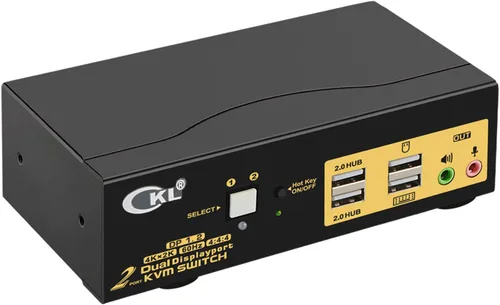 Vista 12 de HDMI KVM 2 puertos 4K 30Hz Dual Monitor Extended Display (CKL-922HUA)