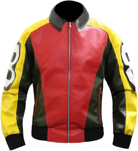 Vista 2 de The Jasperz 8 Ball Pool Seinfeld Michael Hoban Bomber Chaqueta de cuero