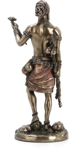 Vista 8 de Veronese Design Eshu The Divine Trickster God of The Yoruba - Estatua de acabado de bronce antiguo de resina fundida en frío de 8.5 pulgadas