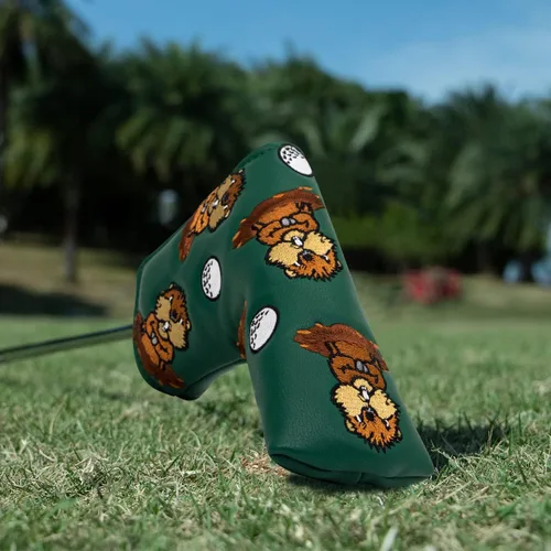 Vista 8 de Barudan Golf Groundhog Funda para Cabeza de Putter de Golf Magnética - Funda para Putter Blade - Funda de Golf de Cuero Sintético Compatible