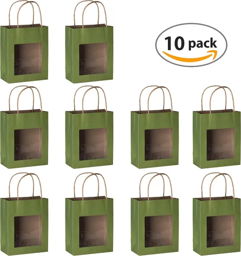 Vista 4 de Bolsa de regalo de papel Kraft con ventana