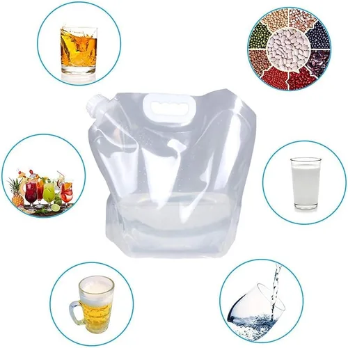 Vista 6 de Soddeph Bolsa plegable de plástico transparente de grado alimenticio, libre de BPA, para deportes, camping, equitación, montañero, congelable, grado