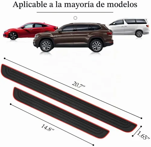 Vista 2 de 4 piezas de protectores de umbral de puerta de coche, protección antiarañazos e impermeable para umbrales de puerta de coche, accesorios universales