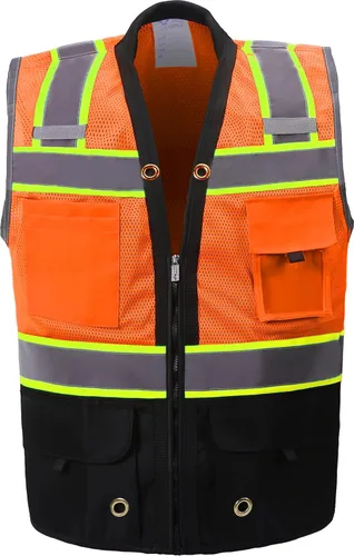 Vista 10 de Shine Bright Chaleco de seguridad – Alta visibilidad con correas reflectantes y bolsillos – Premium, suave, duradero y transpirable