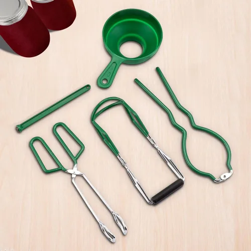 Vista 4 de Fulgutonit Olla de acero inoxidable de 21.5 cuartos de galón con estante y tapa, kit de inicio de suministros de conservas y juego de herramientas
