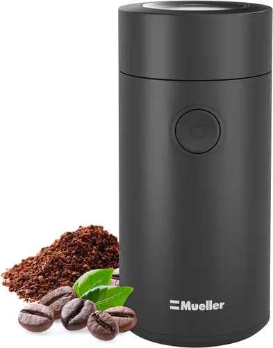 Vista 10 de MuellerLiving Molinillo de café eléctrico para especias, nueces, hierbas y granos de café, cuchilla afilada, acero inoxidable - Blanco