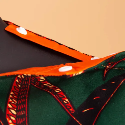 Vista 4 de Conjunto de camiseta y pantalones con estampado de Ankara para parejas africanas, para fiestas, banquetes, parejas, ropa para hombre