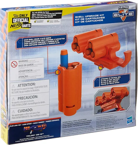 Vista 2 de NERF Kit de actualización: 3 carcasas, 9 dardos, soporte de carcasa