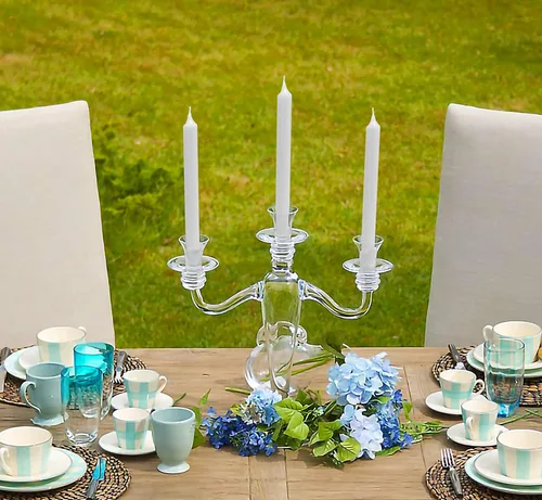Vista 7 de Hyoola Velas de cena de 10 pulgadas – Paquete de 12 velas blancas altas sin perfume rústicas de larga combustión