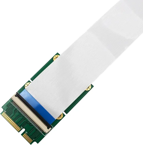 Vista 4 de SUPERPLUS Mini PCI-E Express mSATA Cable de extensión para tarjeta inalámbrica y adaptador de minitarjeta media/tamaño completo