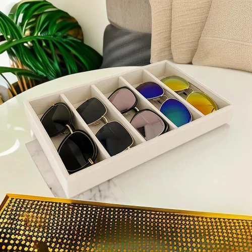 Vista 8 de Organizador de bandeja de joyería para gafas de sol con divisor de cajones, B5