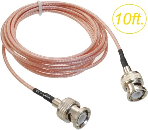 Vista 2 de CablesOnline, 10 pies BNC macho a BNC macho RG316 cable coaxial RF de baja pérdida, RF-BC110