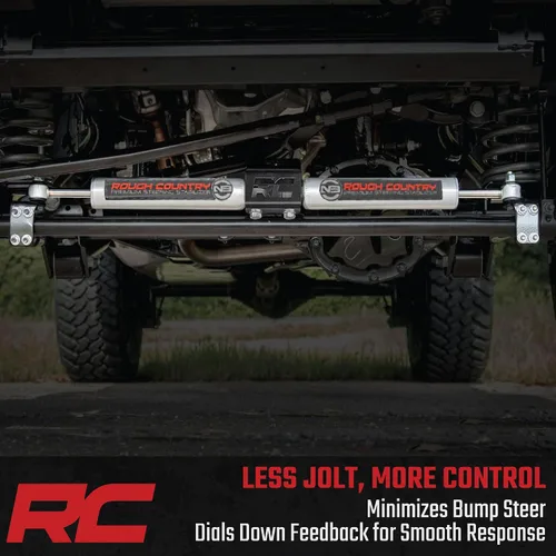 Vista 9 de Estabilizador de dirección dual Rough Country N3 para Ford Super Duty 2005-24 - 8749130