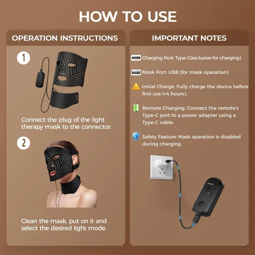 Vista 12 de Terapia de luz roja para cara, terapia de luz de máscara facial LED