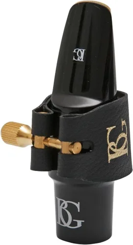 Vista 3 de Ligadura estándar de saxofón alto BG L12BG con soporte de goma