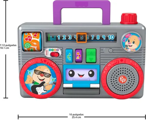 Vista 5 de Fisher-Price Juguete para bebé Laugh & Learn Busy Boombox