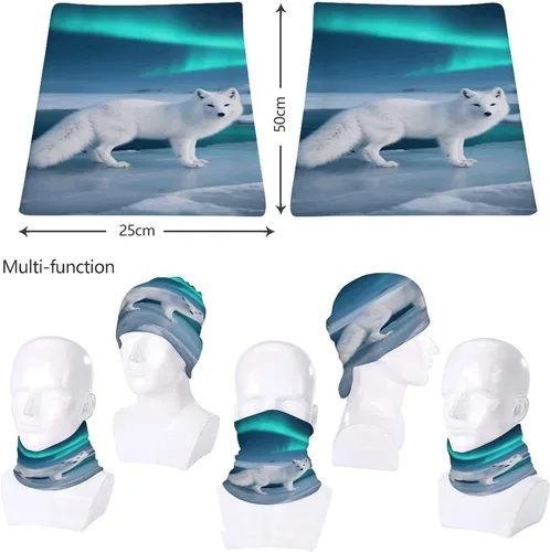 Vista 8 de Arctic Fox Neck Gaiter Breathable & Moisture-Wicking Face Mask Bandana Balaclava Sun Protection Face Cover Scarf Lightweight Seamless Design for