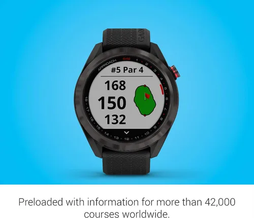 Vista 8 de Garmin Approach S42, reloj inteligente de golf con GPS, ligero con pantalla