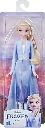 Vista 2 de Disney Frozen 2 Elsa Frozen Shimmer - Muñeca de moda, falda, zapatos y cabello largo rubio, juguete para niños de 3 años en adelante