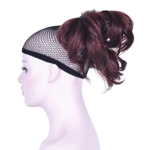 Vista 5 de Aimole Synthetic Ponytail Clip-on Straight Wig Short Extensions hair Hairpiece (#12)
