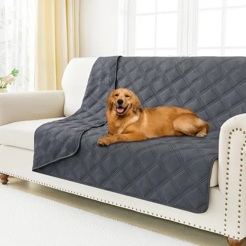 Vista 17 de Smiry Funda impermeable para cama de perro, manta reversible para mascotas para sofá Manta suave lavable para perro, funda a prueba de fugas
