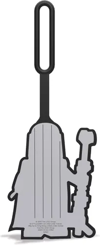 Vista 5 de Lego Star Wars Etiqueta de silicona para equipaje, The Mandalorian (52922) superficie escribible en la parte posterior para identificación
