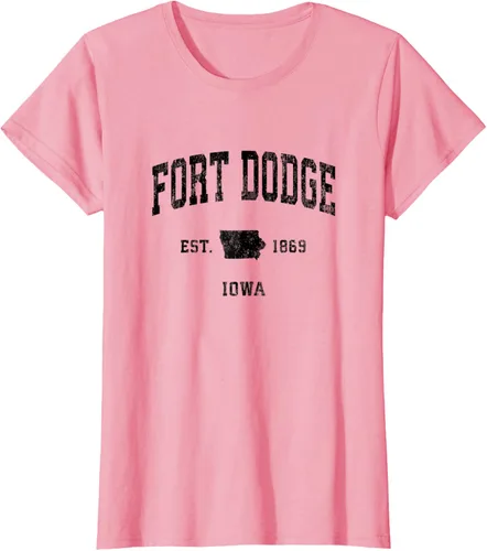Vista 11 de Fort Dodge Iowa IA - Camiseta deportiva clásica negra con diseño deportivo, Gris