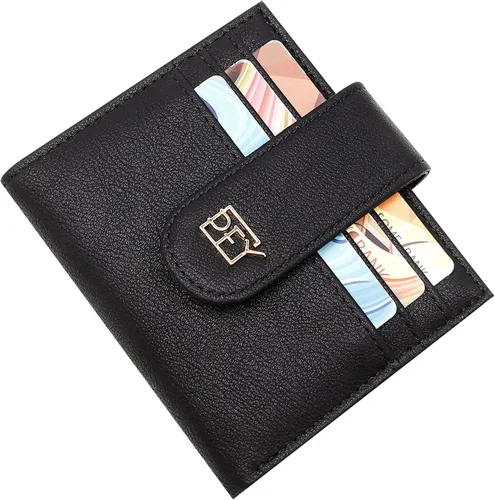 Vista 7 de Badiya Billeteras pequeñas para mujer billetera plegable multitarjetero delgado con cremallera Negro - Minimalista