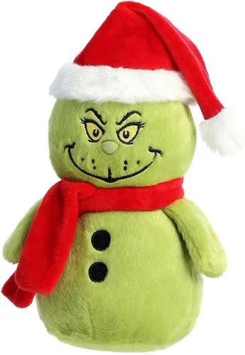 Vista 5 de Aurora® Figura de Dr. Seuss™ Muñeco de Nieve Grinch de Peluche - Juguete de Peluche con Licencia Oficial para Juego Imaginativo - Perfecto