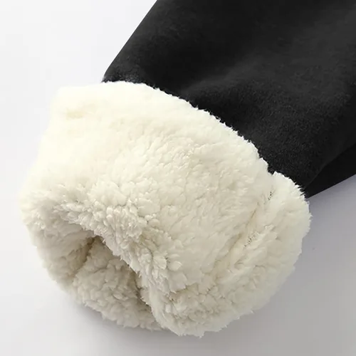 Vista 8 de Pantalones inferiores estampados Mujer bolsillos Lana Cordero Pantalones chándal elásticos Lazo Pantalones Felpa